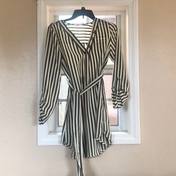 Striped long sleeve t shirt dress - Picture 1 of 1